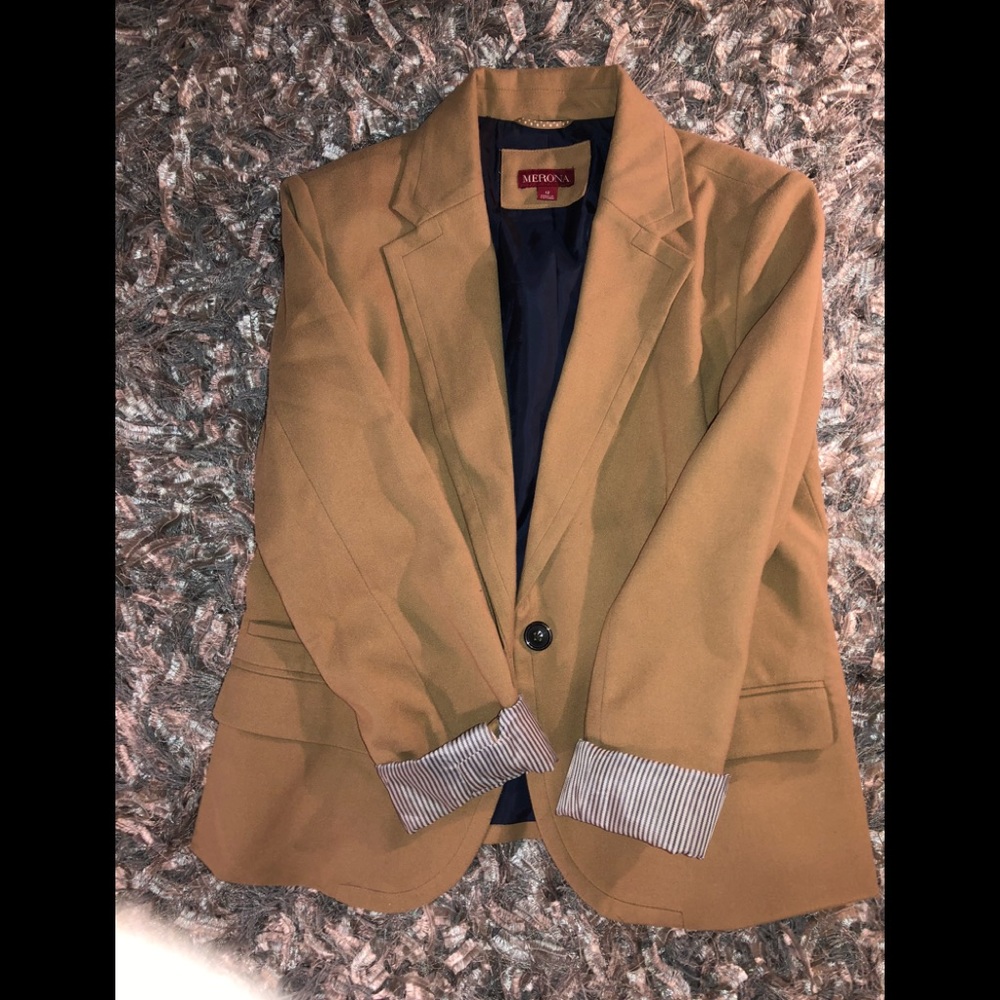 Merona Tan Blazer Size 12